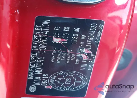 2019 Kia Stinger Premium z USA, uszkodzony, nr VIN KNAE25LAXK6043520